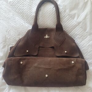 Vivienne Westwood  Brown Suede Leather Bag
